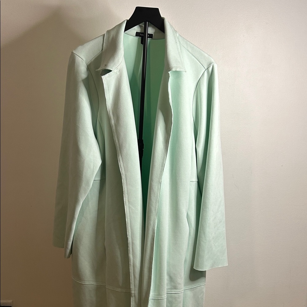 Women's Light Green Open front Blazer Size 22/24